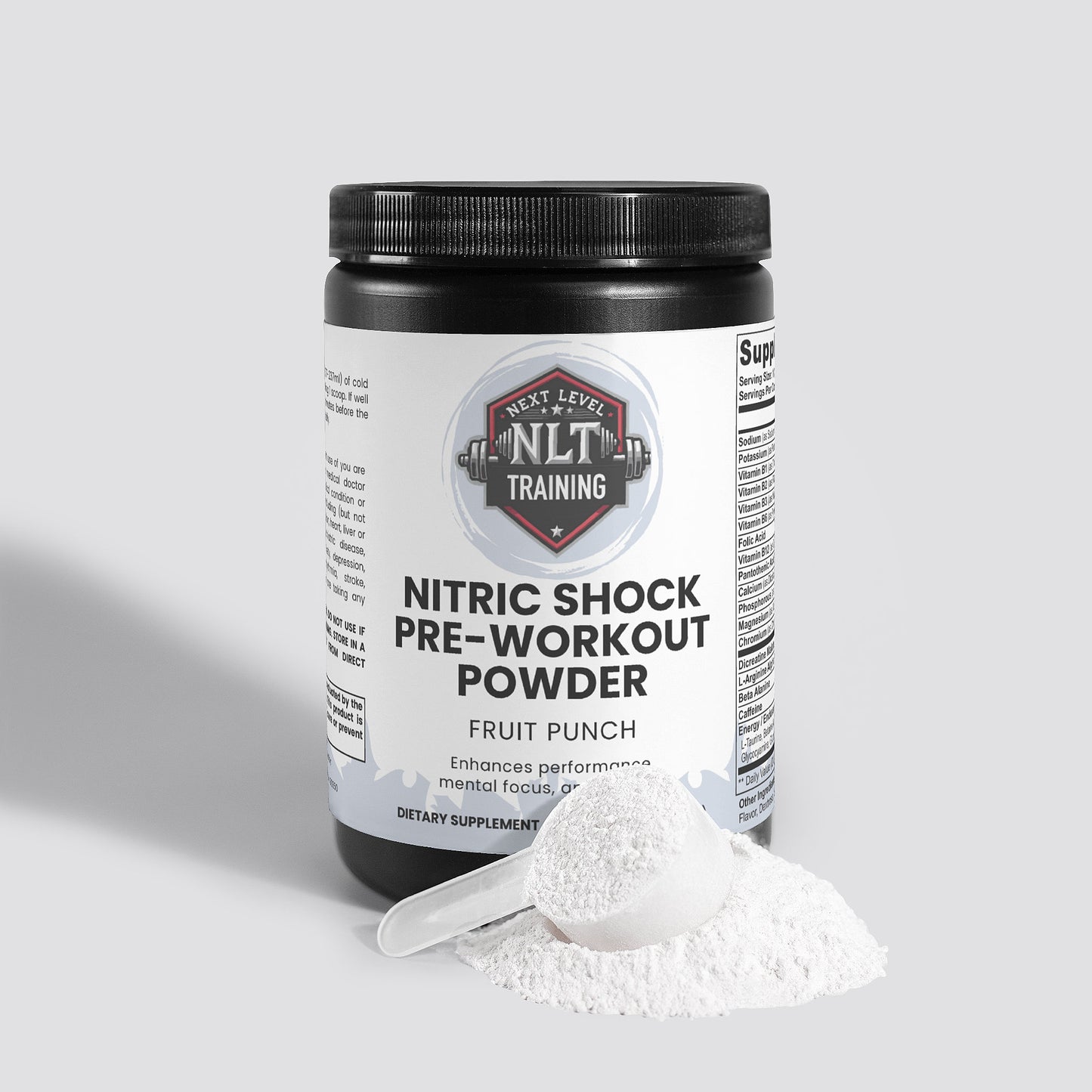 nitric shock pre-workout powder (fruit punch)