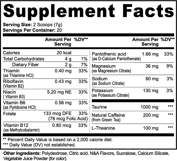 energy powder (fruit punch)